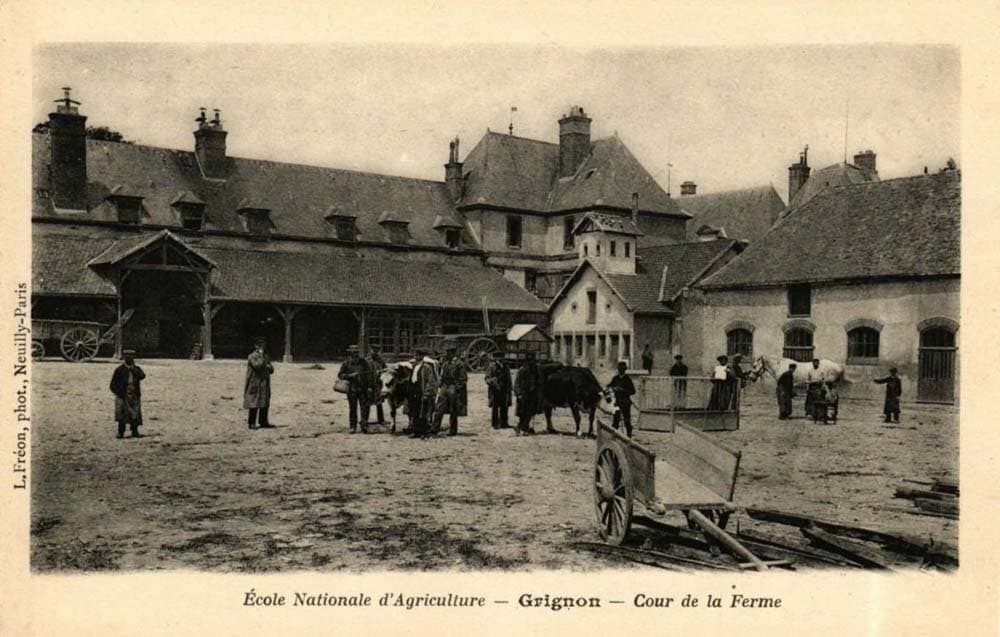 Thiverval-Grignon (78850 - Yvelines) - Ecole Nationale d'Agriculture - Grignon - Cour de la Ferme
