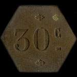 Jeton de 30 centimes �mis par le Grand Caf� du Commerce � Toul (54200 - Meurthe-et-Moselle) - revers