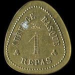 Jeton de 1 repas �mis par l'Auberge Basque � Toulouse (31000 - Haute-Garonne) - avers