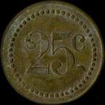 Jeton de 25 centimes �mis par le Grand Caf� Durand � Toulouse (31000 - Haute-Garonne) - revers