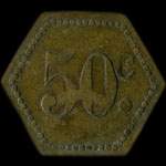 Jeton de 50 centimes �mis par le Grand Caf� Durand � Toulouse (31000 - Haute-Garonne) - revers