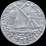 Jeton de 5 centimes 1922 - 1927 �mis par l'Union Latine - Comit� du Sud-Ouest � Toulouse (31000 - Haute-Garonne) - avers