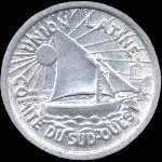 Jeton de 5 centimes 1922 - 1933 (avec triangle au revers) �mis par l'Union Latine - Comit� du Sud-Ouest � Toulouse (31000 - Haute-Garonne) - avers