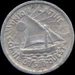 Jeton de 5 centimes 1922 - 1933 (sans triangle au revers) �mis par l'Union Latine - Comit� du Sud-Ouest � Toulouse (31000 - Haute-Garonne) - avers