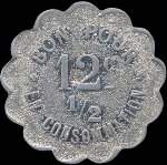 Jeton de 12 1/2 centimes �mis par le Caf� Murat � La Tour-en-Jarez (42580 - Loire) - revers