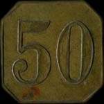 Jeton de 50 centimes �mis par Charles Loonen � Tracy-le-Mont (60170 - Oise) - revers