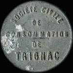 Jeton de 5 centimes en aluminium �mis par la Soci�t� Civile de Consommation de Trignac (44570 - Loire-Atlantique) - avers