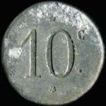 Jeton de 10 centimes en aluminium �mis par la Soci�t� Civile de Consommation de Trignac (44570 - Loire-Atlantique) - revers