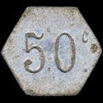 Jeton de 50 centimes en aluminium �mis par la Soci�t� Civile de Consommation de Trignac (44570 - Loire-Atlantique) - revers