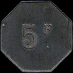 Jeton de 5 francs �mis par la Soci�t� Civile de Consommation de Trignac (44570 - Loire-Atlantique) - revers
