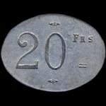 Jeton de 20 francs �mis par la Soci�t� Civile de Consommation de Trignac (44570 - Loire-Atlantique) - revers