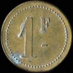 Jeton 1 franc Rilliot � Troyes (10000 - Aube) - revers