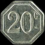 Jeton de 20 centimes �mis par la Solidarit� � Tulle (19000 - Corr�ze) - revers