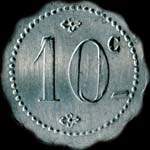 Jeton de 10 centimes �mis par le Cercle des Sous-Officiers du 2e Escadron du Train - revers