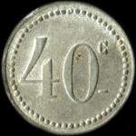 Jeton de 40 centimes �mis par le 6em E.T.E.M. - 6em B.O.A. - C.M. - revers