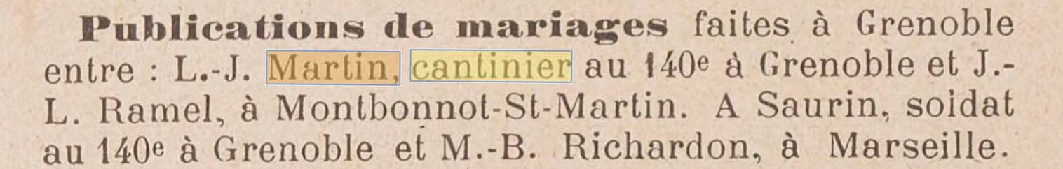 Une Cantine Martin � Grenoble, mentionn�e dans Le Dauphin� du 15 mai 1904