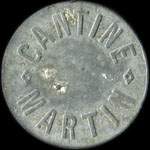 Jeton de 10 centimes émis par la Cantine Martin du 6e Escadron du Train des Equipages - avers