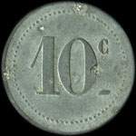 Jeton de 10 centimes �mis par la Cantine Martin du 6e Escadron du Train des Equipages - revers