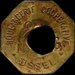 Jeton 2 kg de pain trou� - Boulangerie Coop�rative d'Ussel (19200 - Corr�ze) - avers