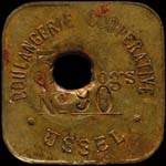 Jeton 5 kg de pain trou� - Boulangerie Coop�rative d'Ussel (19200 - Corr�ze) - avers