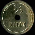 Jeton 1/2 kilog - Boulangerie Coop�rative d'Ussel (19200 - Corr�ze) - revers