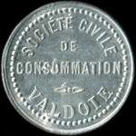 Jeton de 5 centimes �mis par la Soci�t� Civile de Consommation � Valdoie (90300 - Territoire de Belfort) - avers