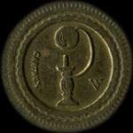 Jeton anonyme de 20 centimes avec un bilboquet de Marchand � Valenciennes - avers