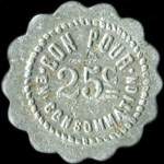 Jeton de 25 centimes �mis par le Caf� A. Bernard � Vals-pr�s-le-Puy (43750 - Haute-Loire) - revers
