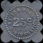 Jeton de 25 centimes �mis par l'H�tel Pradon � Veauche (42340 - Loire) - revers
