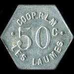 Jeton de 50 centimes �mis par Coop P.L.M. - Les Laumes � Segr� (49500 - Maine-et-Loire) - revers