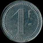 Jeton de 1 franc �mis par la Cantine Sim�oni du 4e bataillon de Dragons Port�s - revers