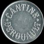 Jeton de 50 centimes émis par la Cantine Derouault à Vernon (27200 - Eure) - avers