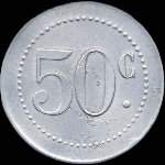 Jeton de 50 centimes �mis par le Mess des Sous-Officiers du 1er G�nie � Versailles (78000 - Yvelines) - revers
