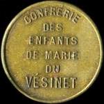 Jeton 1 émis par la Confrérie des Enfants de Marie du Vésinet (78110 - Yvelines) - avers