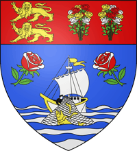 Blason de la ville de Veules-les-Roses (76980 - Seine-Maritime)