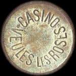 Jeton de 1 franc émis par le Casino - Veules-les-Roses (76980 - Seine-Maritime) - avers