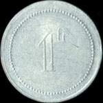 Jeton Brasserie Alsacienne Le Royal - 1 franc - Vichy (03200 - Allier) - revers