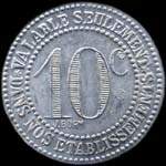 Jeton Compagnie Fermi�re de 'Etablissement Thermal - 10 centimes 1922 - Vichy (03200 - Allier) - revers