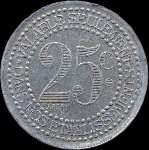 Jeton Compagnie Fermi�re de 'Etablissement Thermal - 25 centimes - Vichy (03200 - Allier) - revers