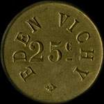 Jeton Eden Vichy - 25 centimes - Vichy (03200 - Allier) - avers