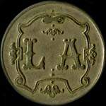 Jeton L A - La Restauration - 50 centimes - Vichy (03200 - Allier) - revers