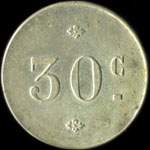 Jeton Les Sources - 30 centimes - Vichy (03200 - Allier) - revers