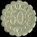 Jeton Restauration - 50 centimes - Vichy (03200 - Allier) - avers