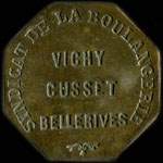 Jeton Syndicat de la Boulangerie - Vichy - Cusset - Bellerives - Drut - 2 &frac12; centimes - Vichy (03200 - Allier) - avers