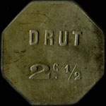 Jeton Syndicat de la Boulangerie - Vichy - Cusset - Bellerives - Drut - 2 &frac12; centimes - Vichy (03200 - Allier) - revers