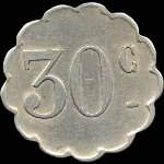 Jeton de 30 centimes �mis par le Caf� Joubert, P.Dupuy Succr � Vienne (38200 - Is�re) - revers