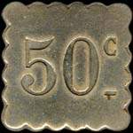 Jeton de 50 centimes �mis par le Caf� Joubert, P.Dupuy Succr � Vienne (38200 - Is�re) - revers