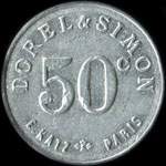 Jeton de 50 centimes �mis par Dorel &  Simon - � Villemomble (93250 - Seine-Saint-Denis) - avers