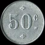 Jeton de 50 centimes �mis par Dorel &  Simon - � Villemomble (93250 - Seine-Saint-Denis) - revers