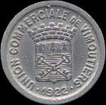 Jeton de 10 centimes 1922 �mis par l'Union Commerciale de Vimoutiers (61120 - Orne) - avers